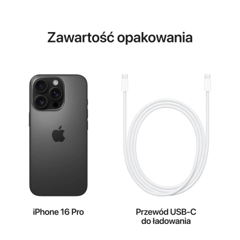Apple iPhone 16 Pro 1 TB 6,3" 48Mpix Tytan czarny Apple iPhone 16 Pro 1 TB 6,3" 48Mpix Tytan czarny
