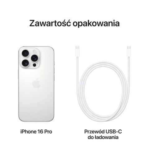 Apple iPhone 16 Pro 1 TB 6,3" 48Mpix Tytan Biały Apple iPhone 16 Pro 1 TB 6,3" 48Mpix Tytan Biały