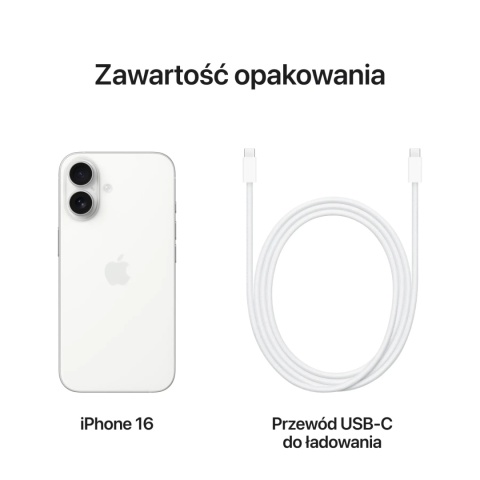 Smartfon APPLE iPhone 16 5G 512GB 6.1" Biały Smartfon APPLE iPhone 16 5G 512GB 6.1" Biały