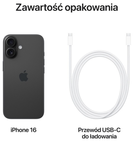 Smartfon APPLE iPhone 16 5G 512GB 6.1" Czarny Smartfon APPLE iPhone 16 5G 512GB 6.1" Czarny